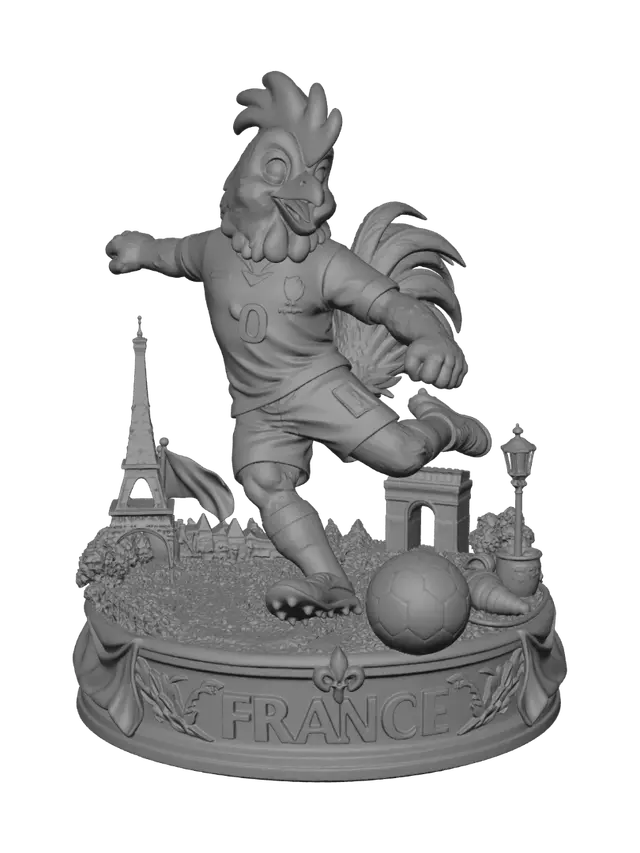 3D model for French Football Rooster