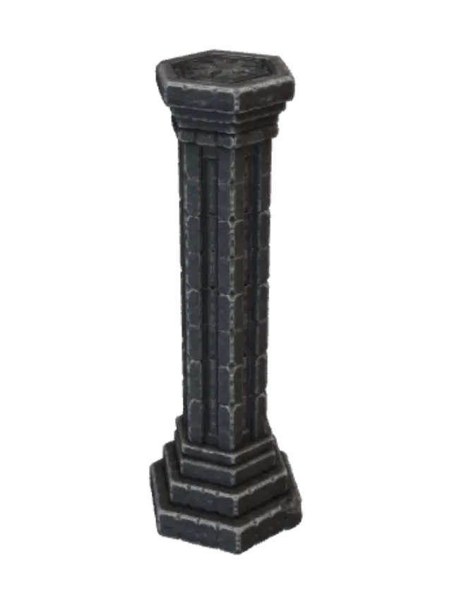 3D model for Stone Pillar with Compass Rose