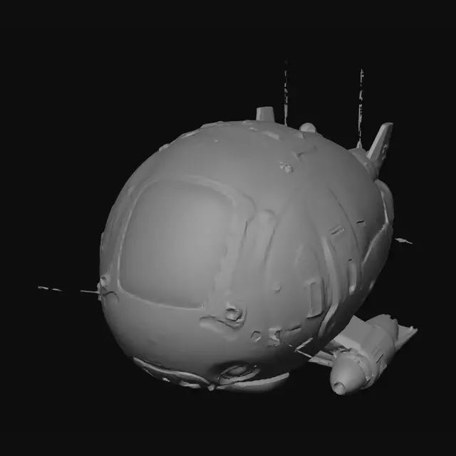 3D model for Rusted Orbital Capsule