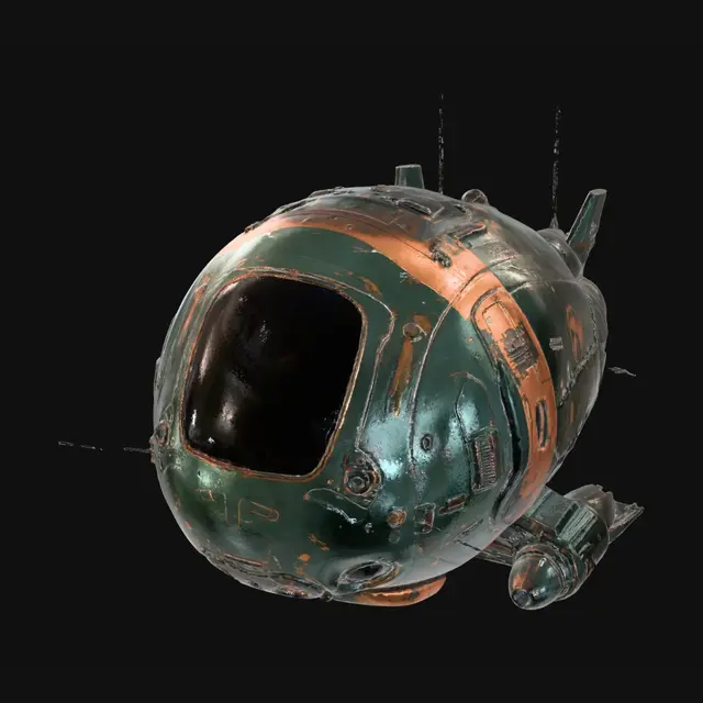 3D model for Rusted Orbital Capsule