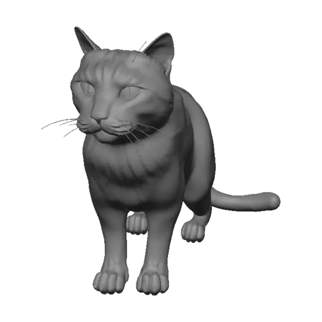 3D model for Close-Up of an Orange Cat