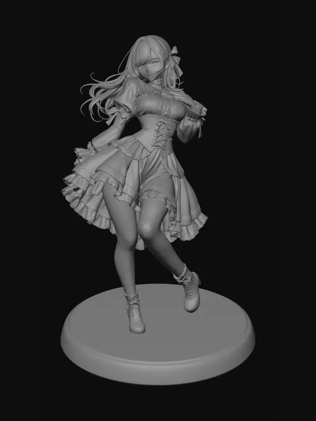 3D model for Nocturne in Black Lace