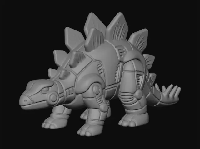 3D model for stegosaurus dinobot in dino mode - transformers snarl