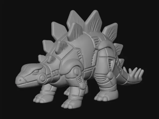 3D model for stegosaurus dinobot in dino mode - transformers snarl
