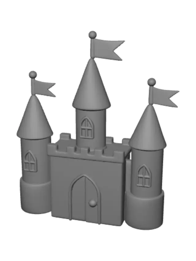 3D model for Pastel Fairy Tale Castle