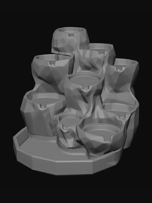 3D model for Faceted Egg Cup Cluster
