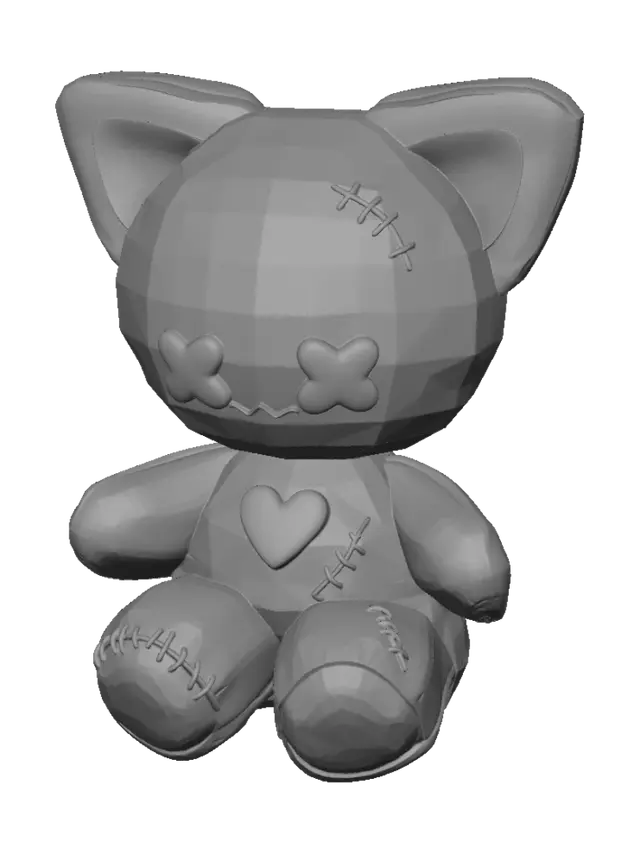 3D model for Stitched Lilac Kitty Plush