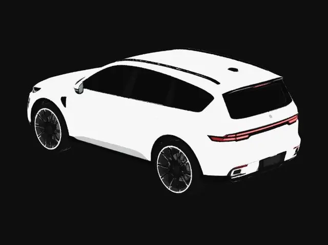 3D model for Sleek White SUV Silhouette