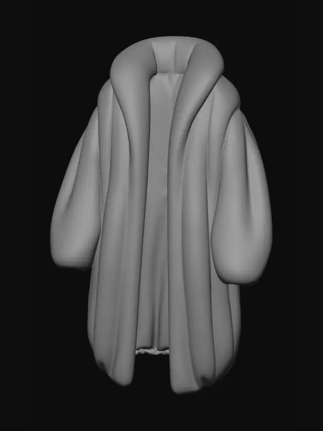 3D model for Chestnut Fur Coat
