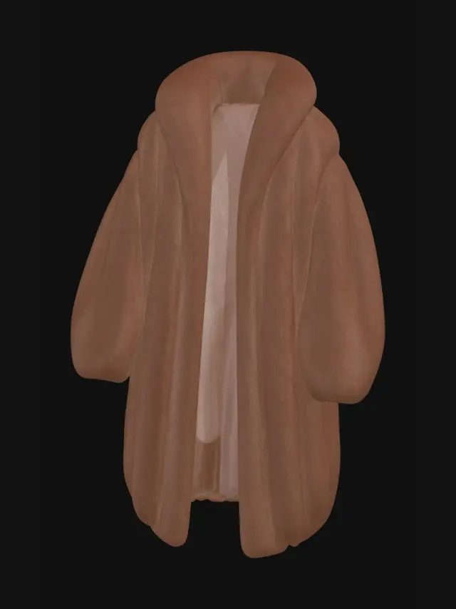 3D model for Chestnut Fur Coat