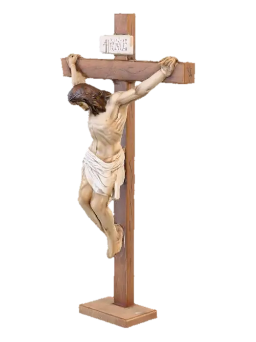 The crucifixon of Jesus Christ in grave detail 3D model, vytvořený pomocí AI
