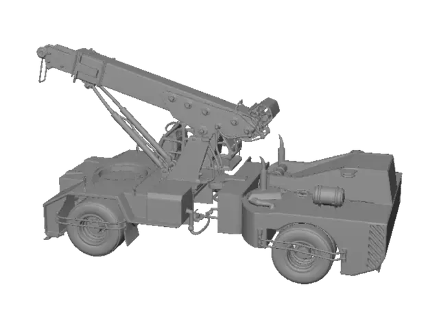 3D model for Yellow truck-mounted crane