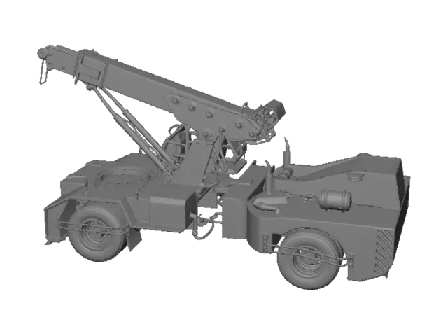 3D model for Yellow truck-mounted crane
