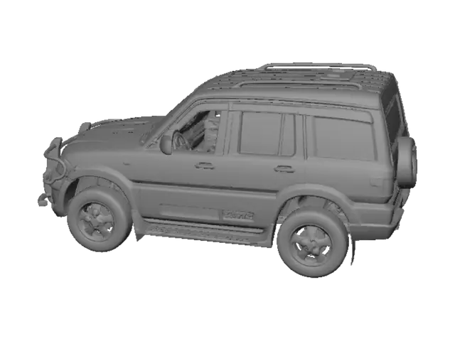 3D model for Rugged White SUV with Bull Bar