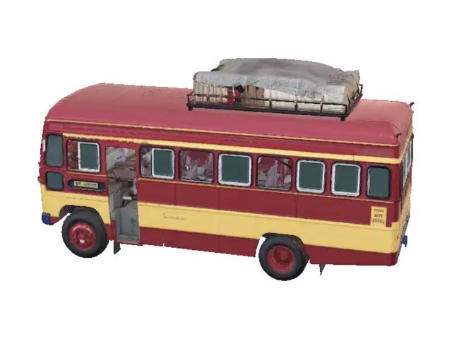 3D model for Colorful Tata Bus in India