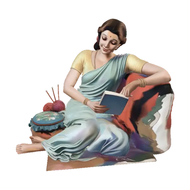 3D model for Reading in a Saree