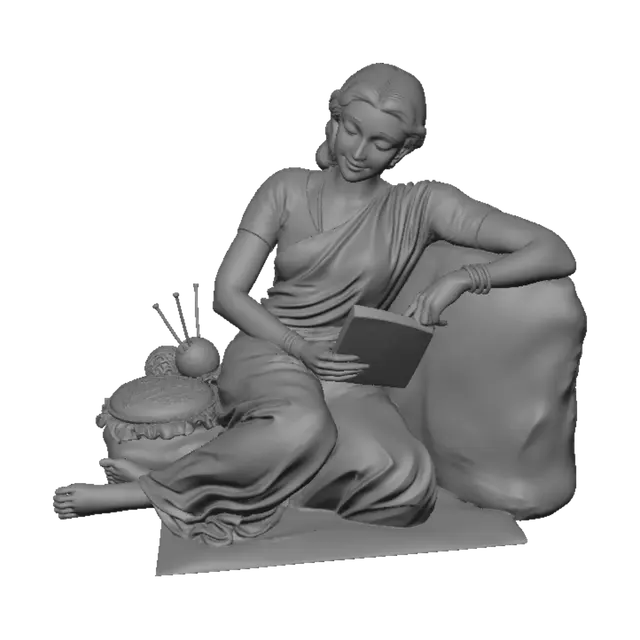 3D model for Reading in a Saree