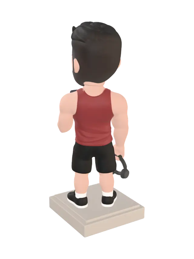 Gym Life - Workout 3D model, vytvořený pomocí AI