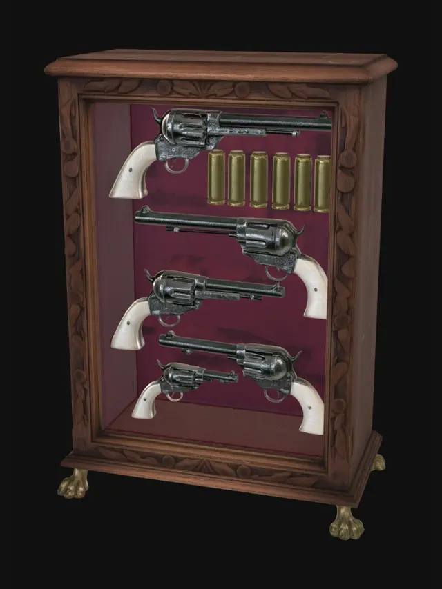 3D model for Antique Revolver Display Cabinet