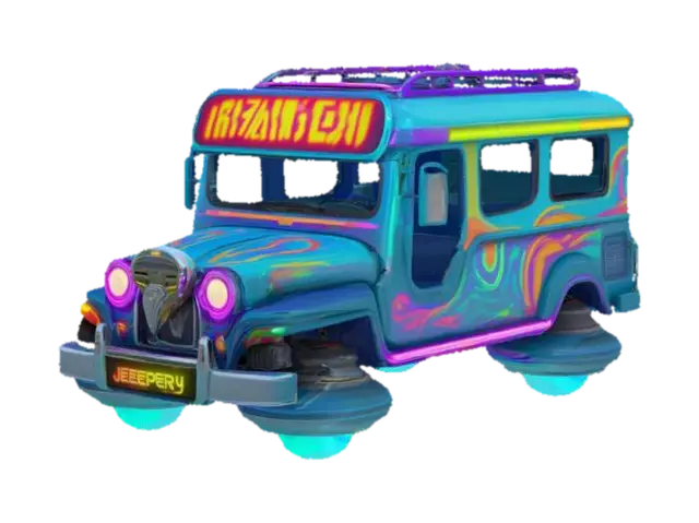 [Philippines] Futuristic Hover Jeepney , #AroundTheWorld# - Asia 3D model, vytvořený pomocí AI