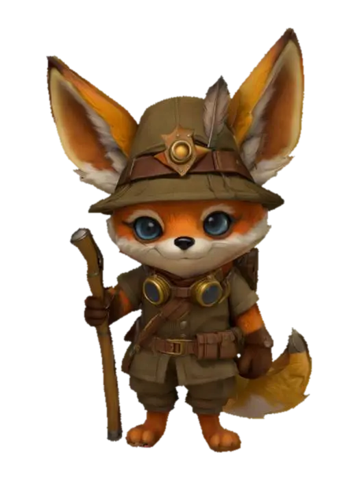 3D model for Explorer Fennec Fox, #AroundTheWorld#