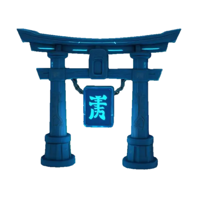 3D model for [Japan] Cyberpunk Torii Gate, #AroundTheWorld#