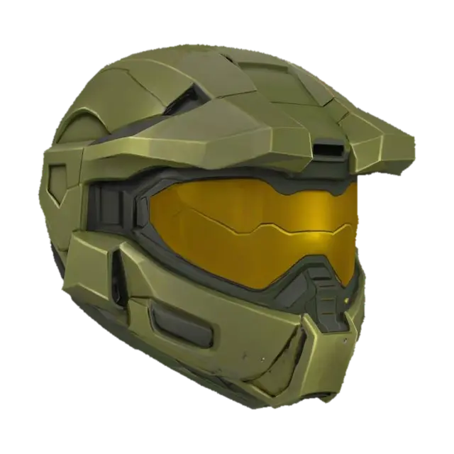 Green Helmet - Spartan 3D model, vytvořený pomocí AI