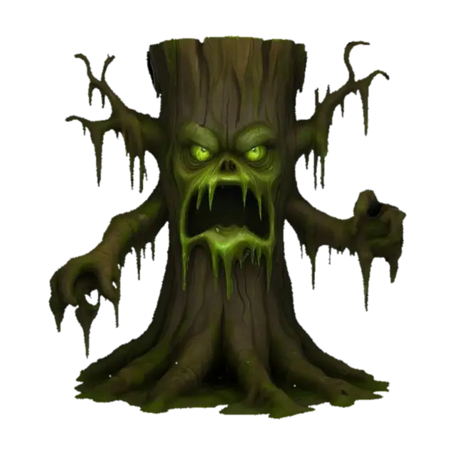 Swamp Treant 3D model, vytvořený pomocí AI