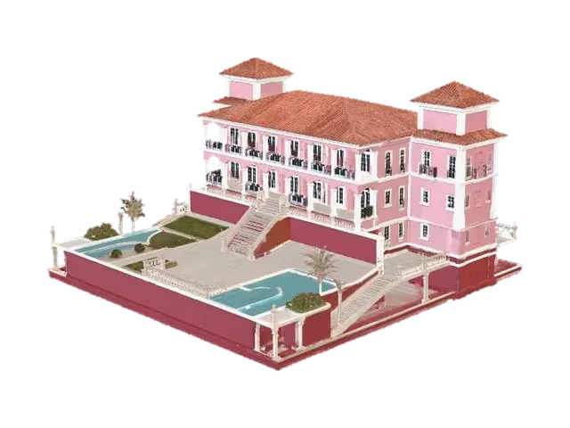 Pink Palace - Gta 3D model, vytvořený pomocí AI