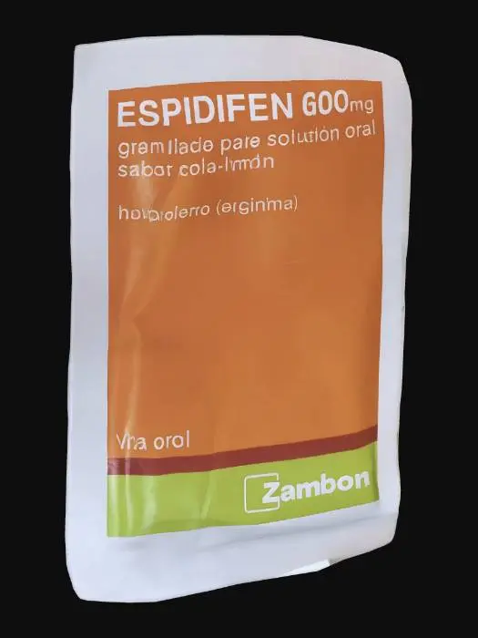 3D model for Espidifen 600 mg granulado para solución oral sabor cola-limón