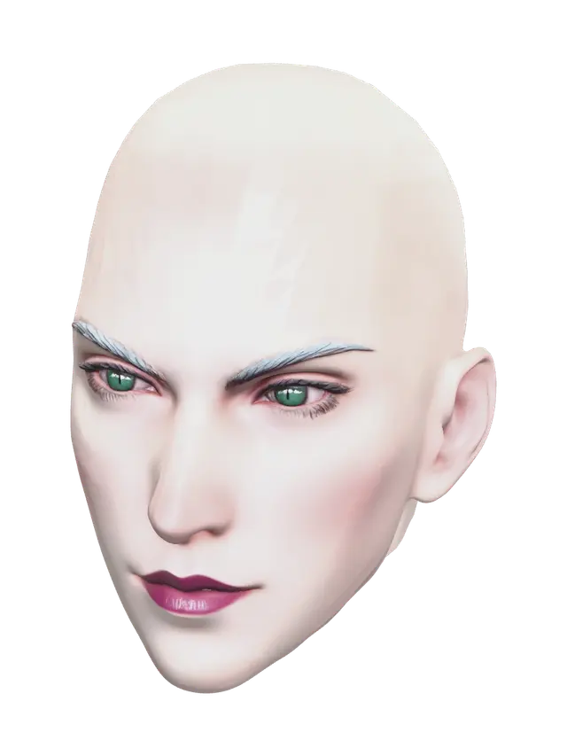 Anime Head - Facial 3D model, vytvořený pomocí AI
