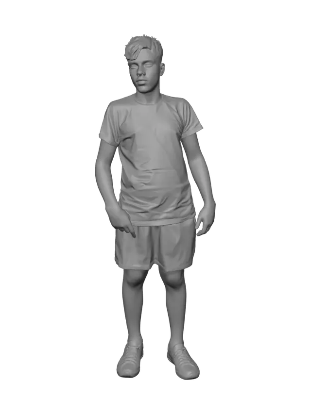 3D model for Casual Portrait in a White T-Shirt