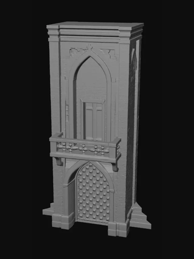 3D model for Brick Gothic Gatehouse