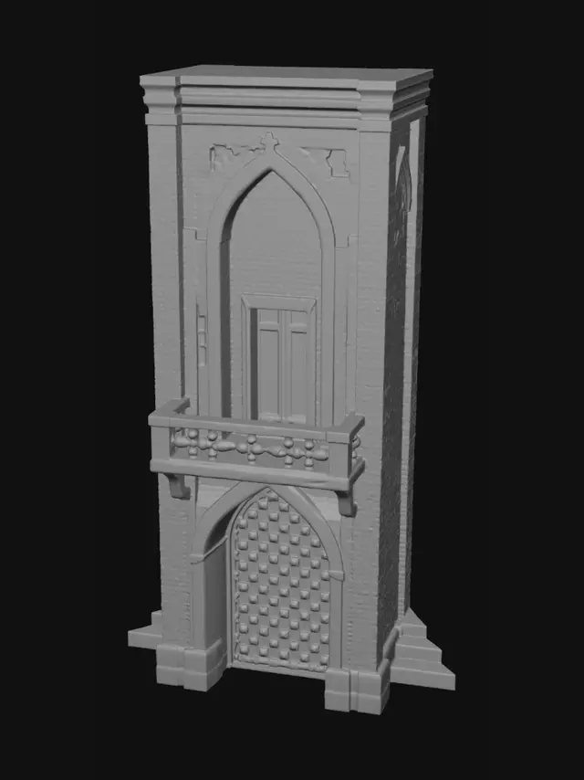 3D model for Brick Gothic Gatehouse