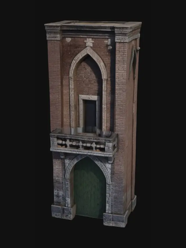 3D model for Brick Gothic Gatehouse