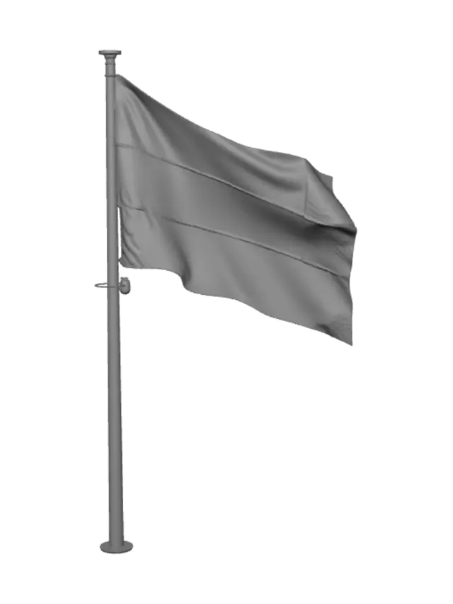 3D model for Dutch Flag in the Wind
