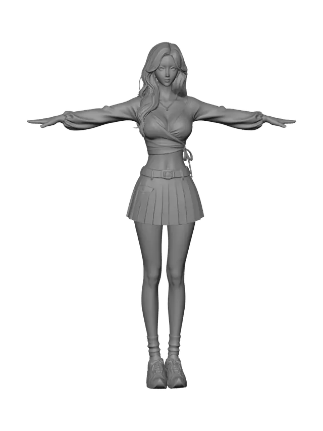 3D model for Arms Outstretched in Beige