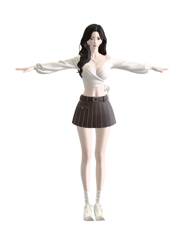 3D model for Arms Outstretched in Beige