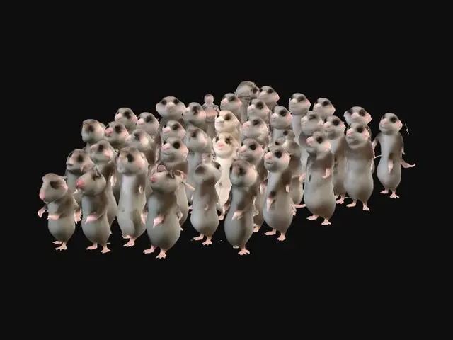 3D model for 100 tiny mice