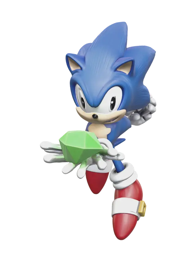 3D model for Stylized Sonic Head