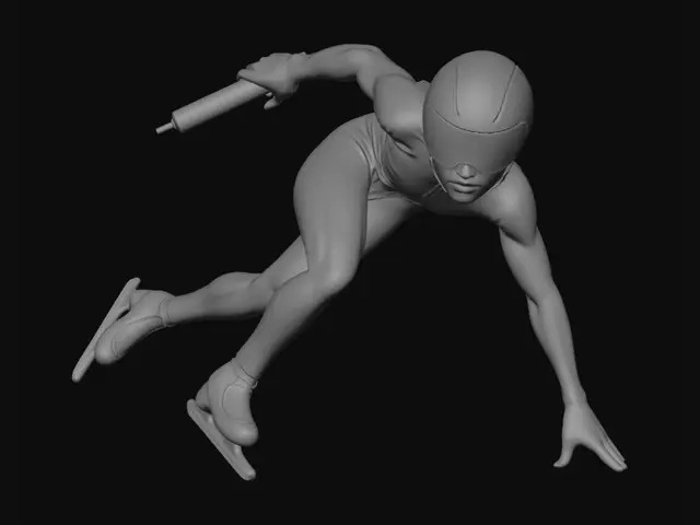 3D model for Italian Speed Skater in Motion