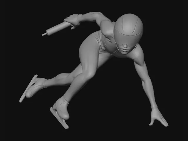 3D model for Italian Speed Skater in Motion