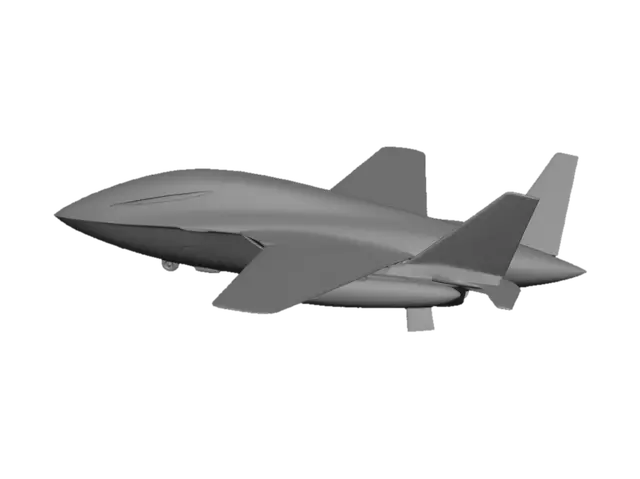 3D model for Een futuristische uav glider drone met een futuristische straalmotor voor in Xplane 12 de simulator