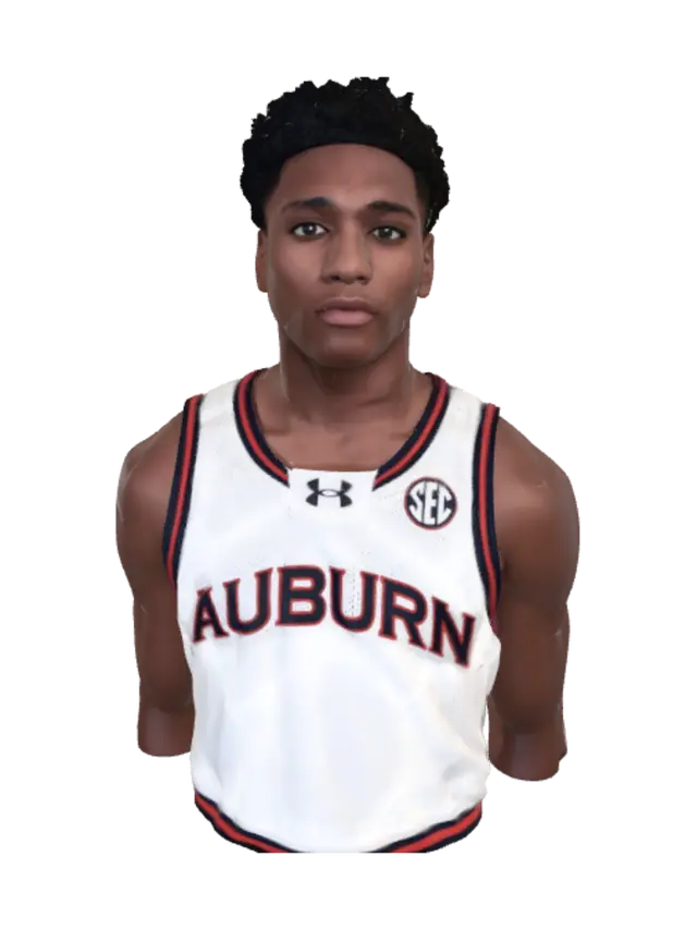 Auburn Basketball Portrait 3D model, vytvořený pomocí AI