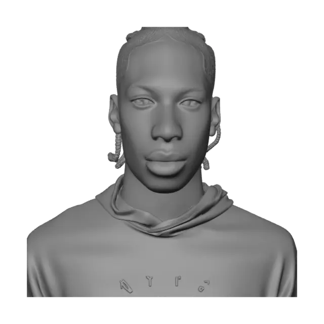 3D model for Blue Hoodie Portrait