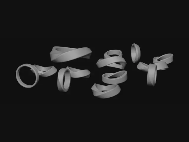 3D model for Möbius Strip Ring – Men's Sterling Silver
