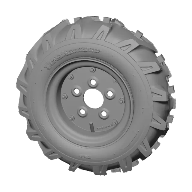 3D model for Red Rim Tractor Tire
