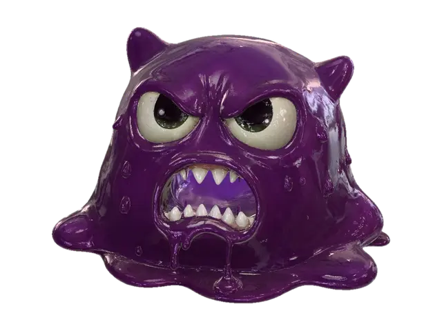 Angry Violet Slime - Mob 3D model, vytvořený pomocí AI