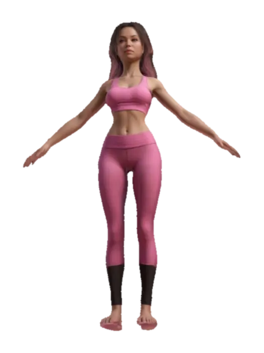 Q-2 - Yoga 3D model, vytvořený pomocí AI