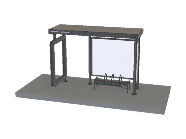 3D model for Modern Bus Stop Shelter
